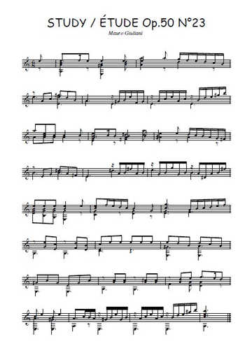 Op.50 Etude N°23 Partitions gratuites